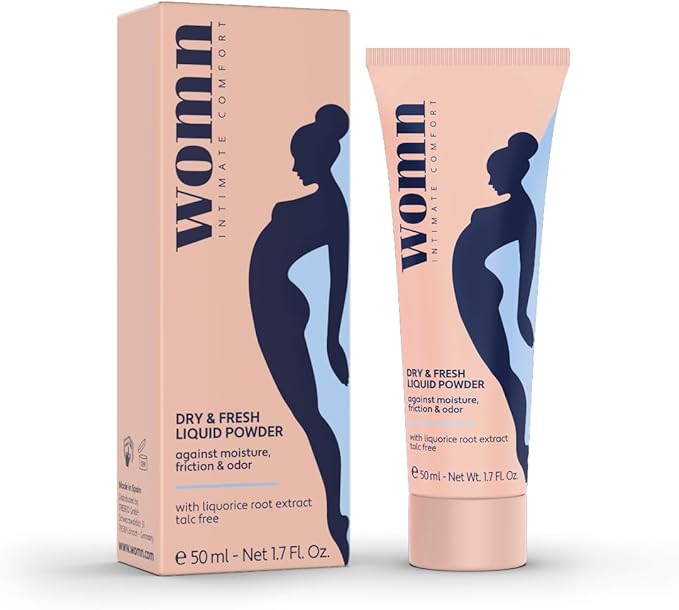 womn Intimate Comfort DRY & FRESH LIQUID POWDER – talc-free liquid body powder against moisture, chafing & odor, 1.7 Fl. Oz.