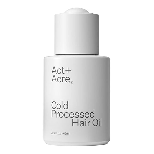 Act+Acre Cold Processed 5% Argan Repair Hair Oil - Moisturizing Argan and Meadowfoam Seed Oil - 100% Plant Based Ingredients - Protects and Prevents Damage and Frizz