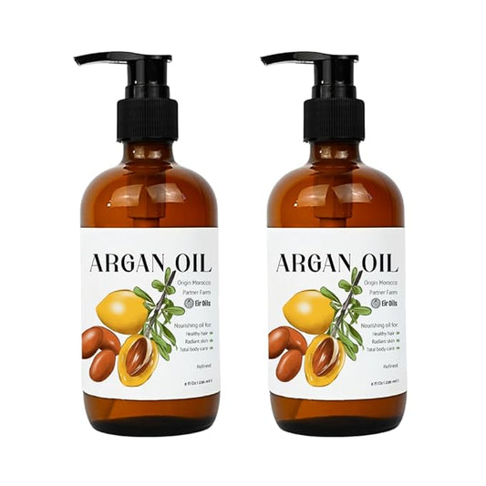 Nature Packaged Argan Oil for Hair Growth Oil 16oz (Aceite de Argan) - 100% Pure Cold Pressed Moroccan Oils - Suitable for Colored & Damaged Hair, Face, Body Oils, Nail & Scalp