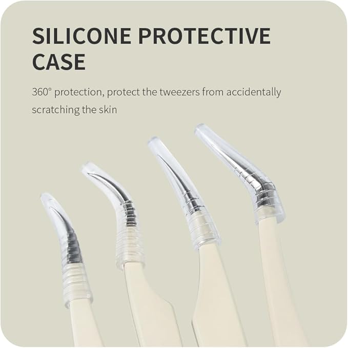 Lash Tweezers for Eyelash Extensions,Stainless Steel Lash Extension Tweezers for Easy Application and Removal-W01