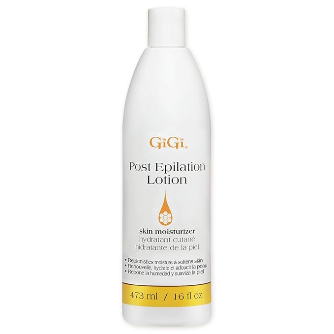 GiGi Post Waxing Lotion - Soothing After Wax Care Treatment, Moisturizing Post Epilation Care, Hydrating Skin Softener, 16 fl oz