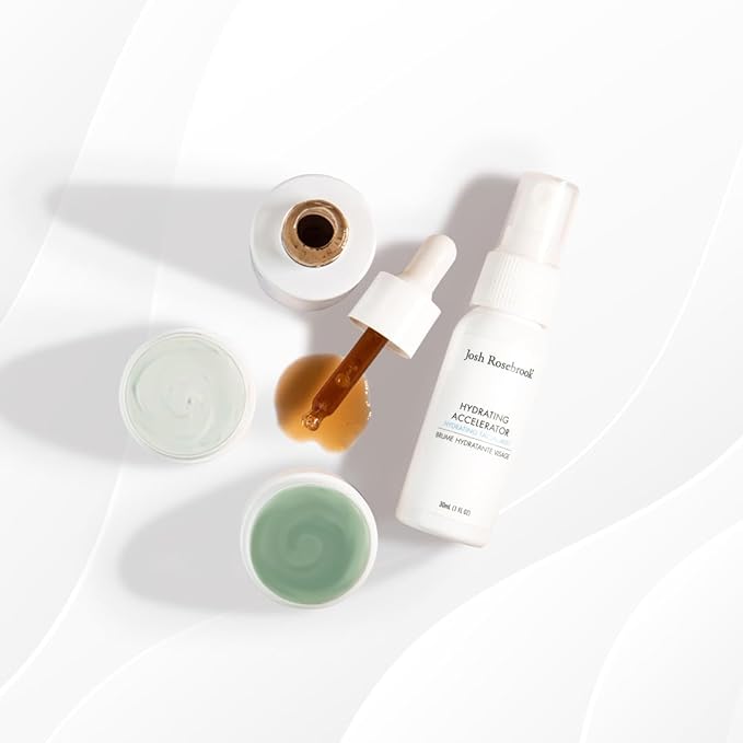 Josh Rosebrook Hydration Kit - Hydrate + Protect - Hydrating Accelerator 30mL, Hydration Boost Concentrate 15mL, Vital Balm Cream 10mL, Advanced Hydration Mask 10mL - Travel Size Skin Care Set