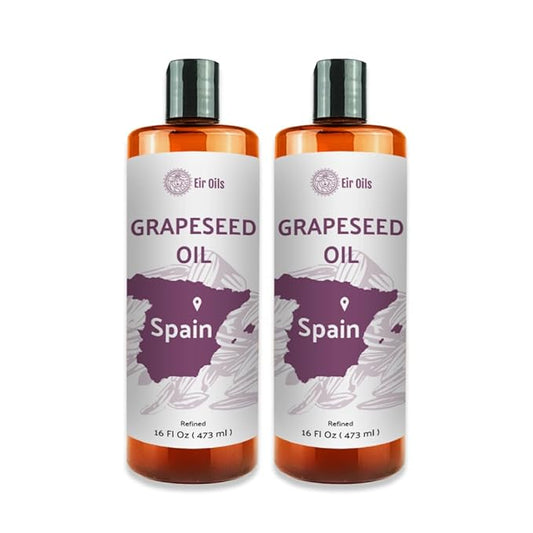 Nature Packaged Grapeseed Oil - Pure Grapeseed oil for Skin - 100% Pure Carrier Oil for Hair, Face, and Skin - Direct from EIR Oils in the Beautiful Spanish Countryside (32 oz)