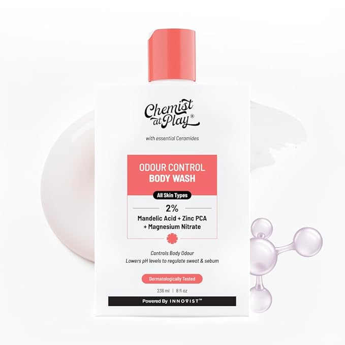 Chemist at Play Odour Control Body Wash| Controls Body Odour| Long Lasting Freshness | Regulates sweat & sebum| 7.9 Fl oz