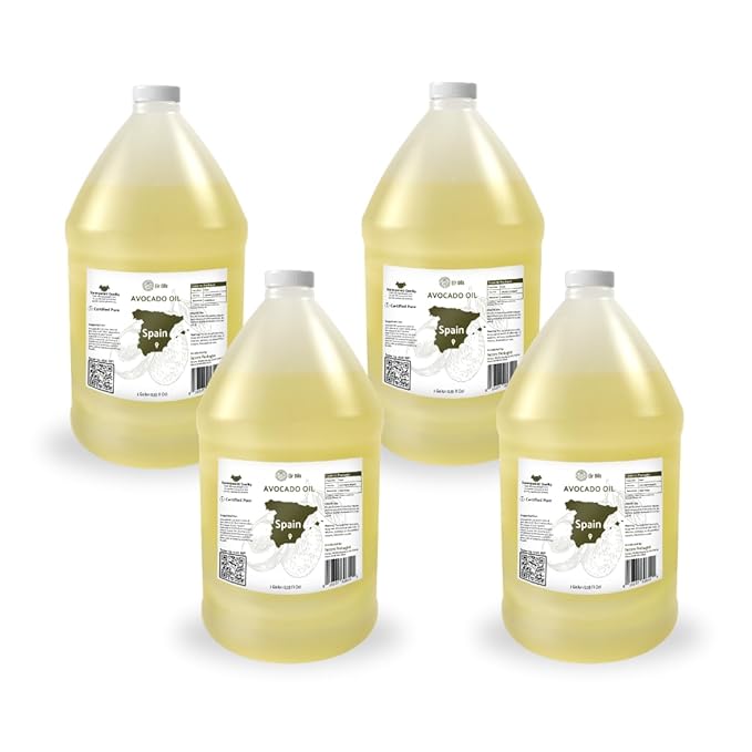 Nature Packaged Avocado Oil - Direct from EIR Oils Farm in Spain - 100% Pure Carrier Oil for Hair, Face, and Skin - Hand-Picked, Cold-Pressed Carrier Oil - (4Gallons)