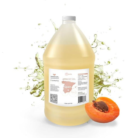 Nature Packaged Apricot Kernel Oil - Direct from Spain and Turkey - 100% Pure Carrier Oil for Hair, Face, and Skin - Cold-Pressed Carrier Oils (1 Gallon)