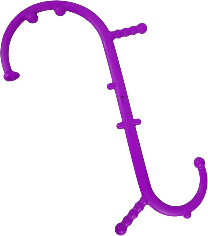 Shrdaepe Massage Trigger Point Cane, Muscle Release Tool Self Massage Hook Cane, Handheld Back, Neck, Shoulder, Leg and Feet Massager Rod, Body Deep Tissue Gifts for Men & Women, Purple