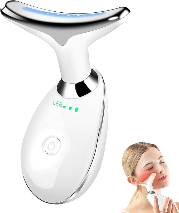 Facial and Neck Massager - Wrinkle Reducing Instrument & Face Sculpting Tool - Face Lift Device Facial Massager for Wrinkles and Fine Lines - Face Tightening and Lifting Device for Young & Firm Skin