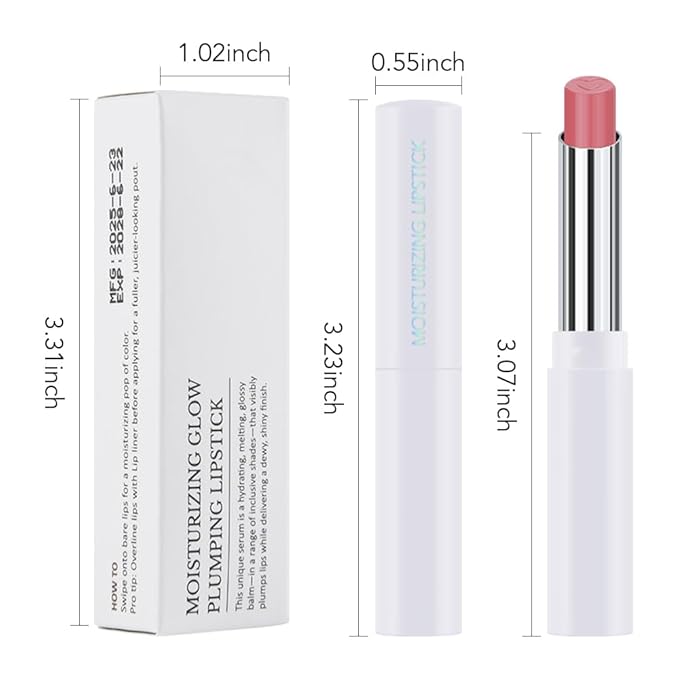 QIDSTERS Tinted Lip Balm Moisturizing Lipstick, Peach Pink Hydrating Lipstick for Women, 24 Hour Long Lasting Moisturization Lip Gloss Stain Makeup, Lightweight Non Greasy Moisturizer Lips, 08