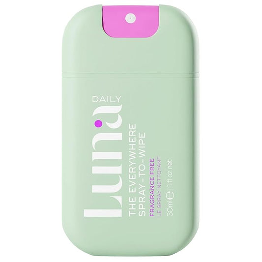 Luna Daily Body Cleansing Spray | Unscented pH-Balanced Feminine & Body Mist | Hydrating & Gentle for Intimate Hygiene, Underarms & Private Parts | Travel Essential for Women, Gym & Daily Care, 30ml