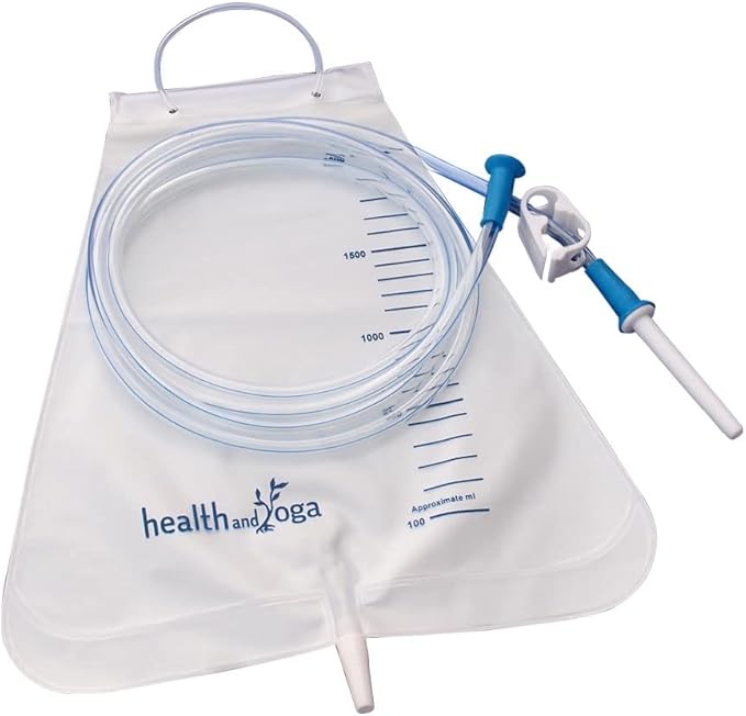 MovNFlo Super Economical Enema Bag Kit (2 Quart) - BPA and Latex Free - Foldable and Compact - Travel Compatible for Fleet Enema Anal Douche (1 Count (Pack of 1))