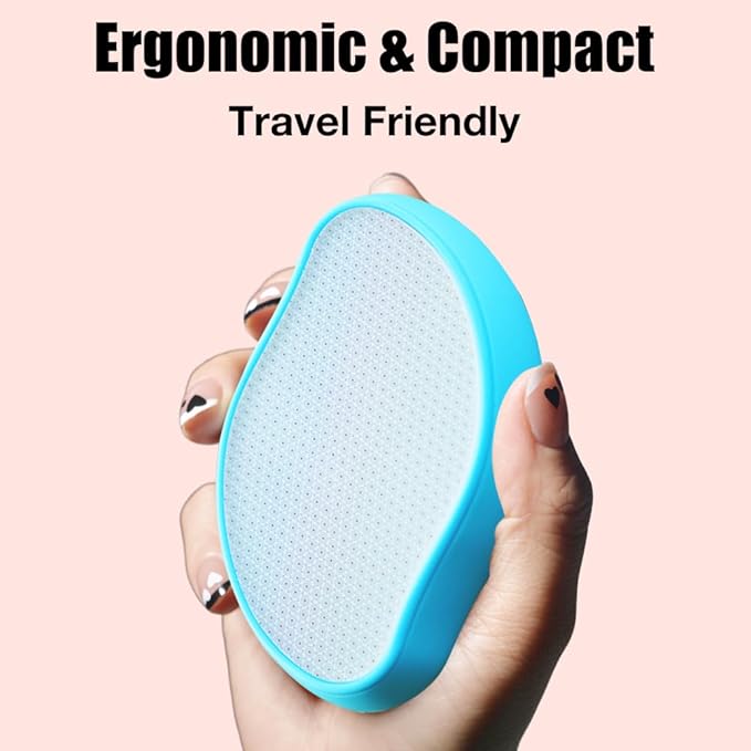 Premium Crystal Hair Eraser,Painless Exfoliation Hair Removal Epilator,Nano Glass Hair Remover for Women,Natural Gentle and Efficient Shaver Trimmer on Leg Arm(Ocean Blue)