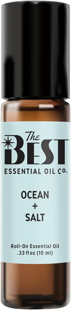 The Best Ocean + Salt Essential Oil Roll-On Blend- Premium Grade- Pre-Diluted in Coconut Oil- Ready to Use- 10 ml (.33 fl oz)