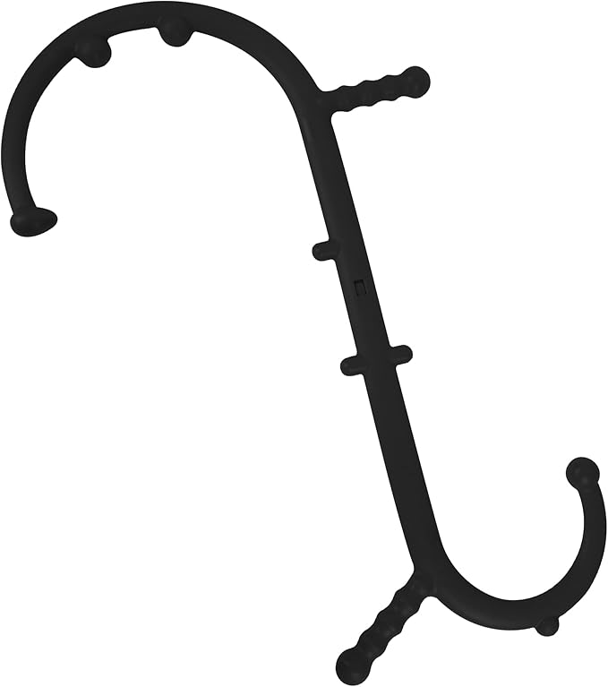 Shrdaepe Massage Trigger Point Cane, Muscle Release Tool Self Massage Hook Cane, Handheld Back, Neck, Shoulder, Leg and Feet Massager Rod, Body Deep Tissue Gifts for Men & Women, Black