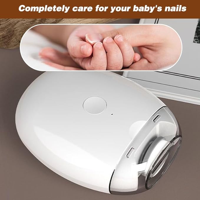 Electric Automatic Nail Clipper & Grinder: Rechargeable Fingernail Trimmer with LED Light - 3-Speed Quiet Nail Care Tool for Adults, Seniors & Babies (2 pcs)