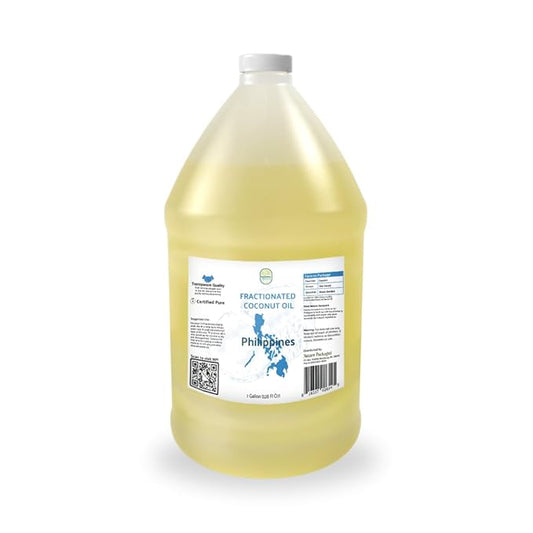Nature Packaged Fractionated Coconut Oil - Sourced Directly from our Farm Partner in the Philippines - Carrier Oil for Diluting Essential Oils, Body, Hair, and Skin Moisturizer - (1Gallon)