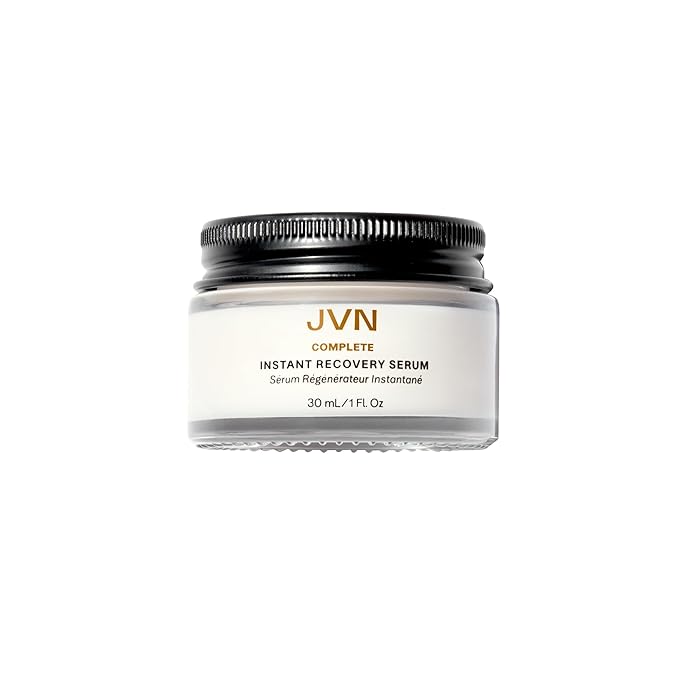 JVN Complete Instant Recovery Hair Serum, 1.0 Fl Oz, Frizz Fighting, Heat Protectant, Hair Smoothing Cream Strengthens & Repairs Damage, Silicone Free