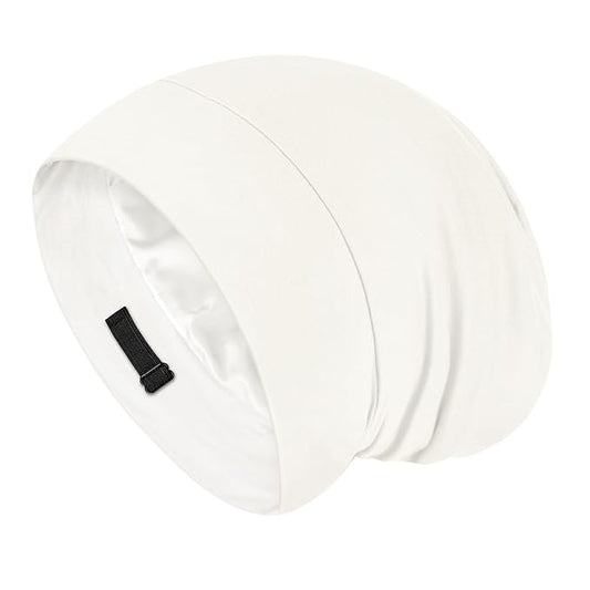Fittia Satin Hair Bonnet for Sleeping, Silky No Frizzy for Curls Care, Adjustable Strap for Non-Slip, Dreadlocks Cap for Women&Men