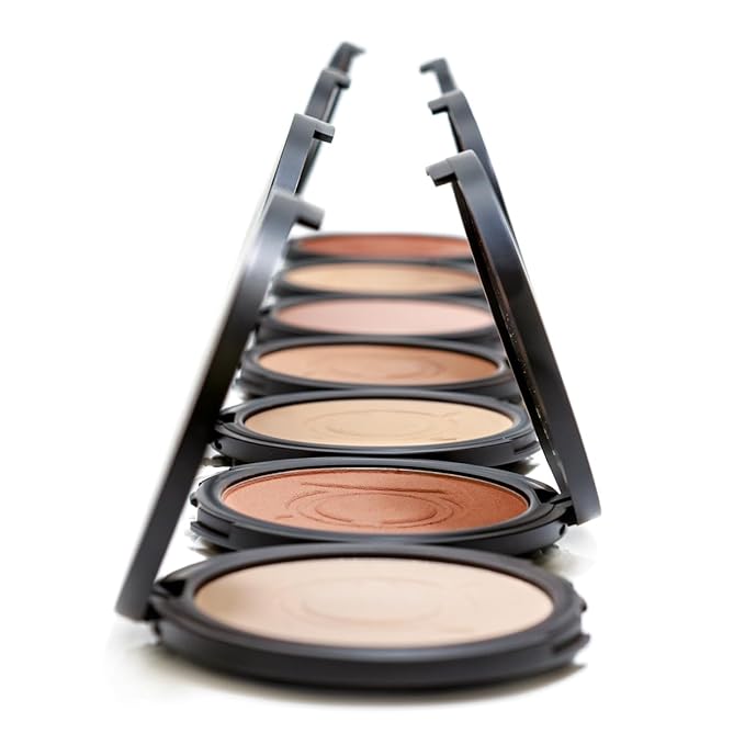 Makeup Beauty Pressed Powder foundation Compact Full Coverage Foundation Skin Care Face Makeup Essentials Contour Palette Setting Powder fit me powder foundation makup 0.49 OZ (Caribe, 0.49 OZ)