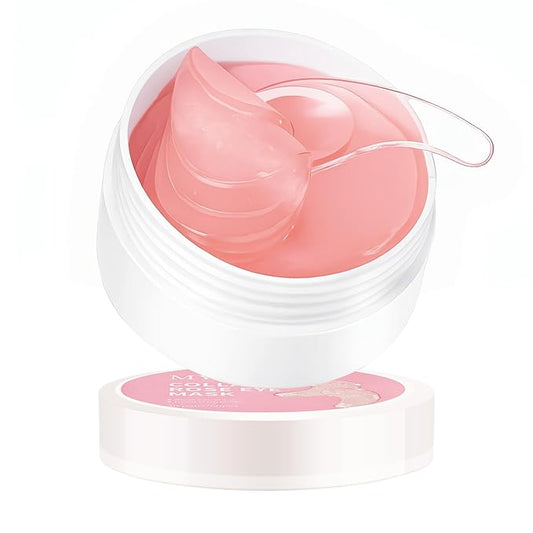 Under Eye Patches– 60 Pcs, Rose Under Eye Masks for Dark Circles, Puffy Eyes, Bags & Wrinkles with Collagen, Revitalize and Moisturize, Cooling and Hydrating, Suitable For Men and Women