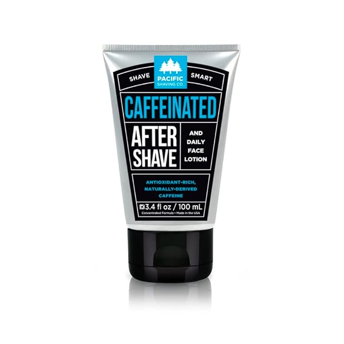 Pacific Shaving Company Caffeinated Aftershave - Helps Reduce Appearance of Redness, With Safe, Natural, and Plant-Derived Ingredients, Soothes Skin, Paraben-Free, Made in USA, 3.4 oz