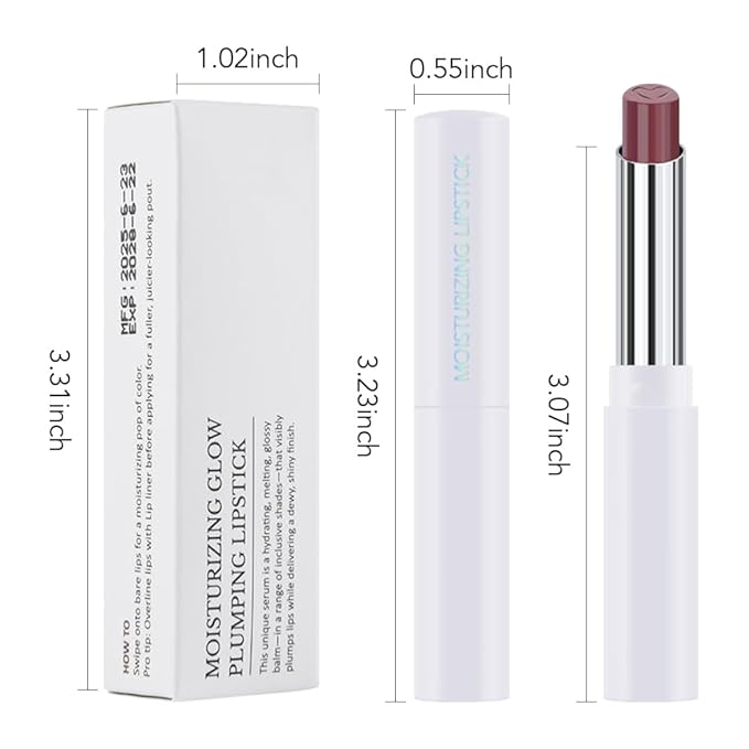 QIDSTERS Tinted Lip Balm Moisturizing Lipstick, Mauve Hydrating Lipstick for Women, 24 Hour Long Lasting Moisturization Lip Gloss Stain Makeup, Lightweight Non Greasy Moisturizer Lips, 04