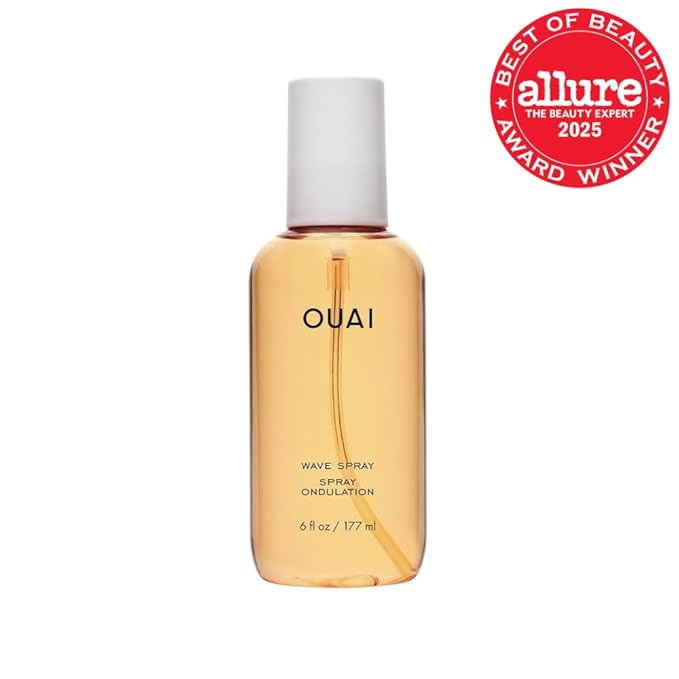 OUAI Wave Spray - Texture Spray for Hair with Coconut Oil & Rice Protein - Adds Texture, Volume & Shine for Beach Waves - Paraben Free, Safe for Color & Keratin-Treated Hair (6 fl oz) (Pack of 2)