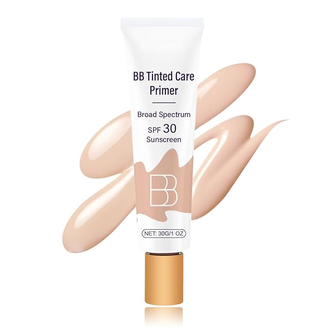Tiejdhr BB Blur Cream Tinted Moisturizer With Spf, Tinted Care Primer, Waterproof Concealer, Spf 30 Sunscreen, 3 Shades, All Skin Types(02# Natural, 30g/1 Oz)