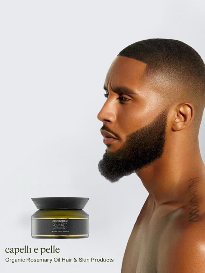 POMADE, With Rosemary Oil -Medium Hold & Shine - Hair Pomade for Black Men & Women to define Waves, Dreadlocks & Braids - Rosemary Oil with Fragrance -Hair Growth & Scalp Care- 100ml