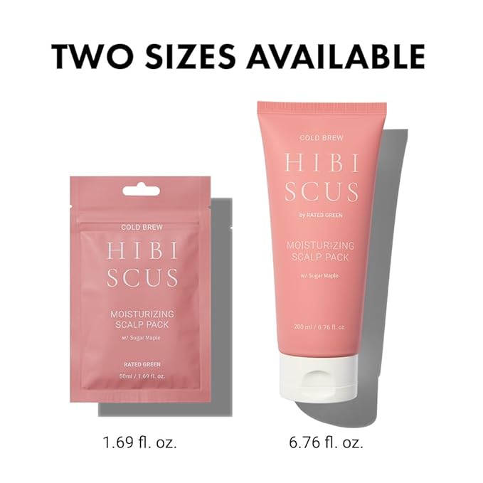 RATED GREEN Cold Brew Hibiscus Moisturizing Scalp Pack w. Sugar Maple | Organic Hibiscus, Sugar Maple Extract | Deep Moisture Mask for Dry Scalp | Silicone-Free, Korean Vegan Formula | 6.76 Fl. Oz