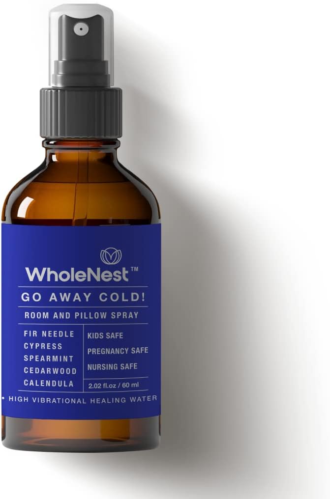 Go Away Cold Refreshing Pillow Mist Sleep Spray | Aromatic Pillow & Room Sleep Spray to Breathe Easy | Essential Oil Blend with Fir Needle, Spearmint & Cedarwood for Nightime Comfort | 60 ml