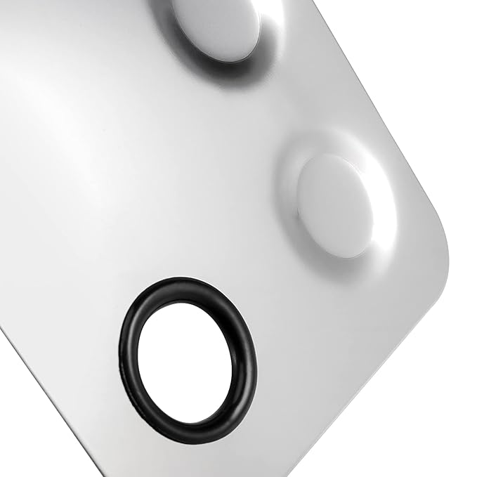 JAPCHET 8 PCS Mixing Makeup Palettes, 3-Well Makeup Palette Mixer Tray, Stainless Steel Cosmetic Palette with 8 PCS Spatula Tool, Multipurpose Makeup Applicators for Nail-Art, Cosmetic, Pigment