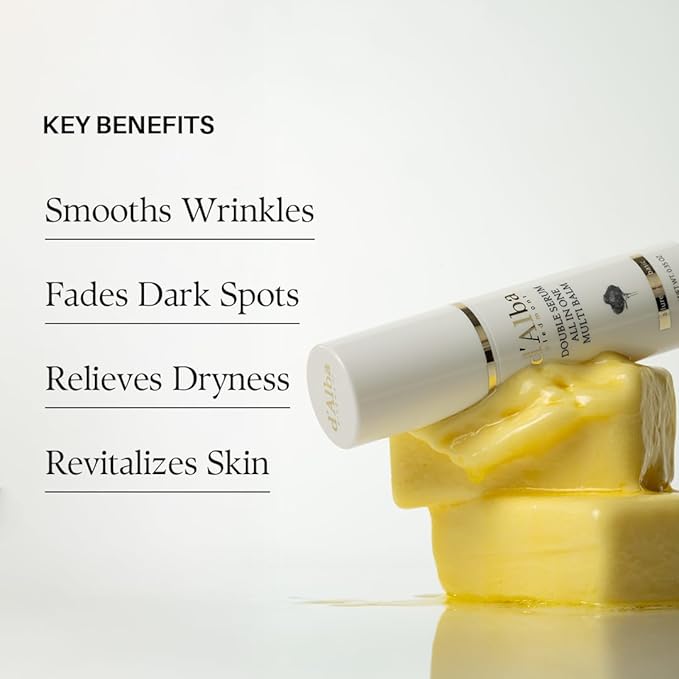 d'alba Piedmont White Truffle Double Serum All-in-one Multi Balm, Stick Balm, Vegan Skincare with Vitamin C and Vegan Collagen, 3-in-1 Anti Wrinkle, Eye Treatment, Dark Spot Remover