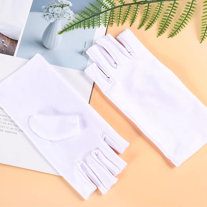Pimoys Anti UV Gloves for Nail Lamp - UV Protection Fingerless Gloves for Gel Nail Lamp