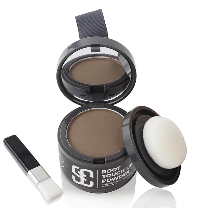 SOVONCARE Instantly Hairline Powder, Hairline Shadow Gray Hair Coverage Touch Up Hair Powder for Thinning Hair for Women Hair Root Touch Up Powder Hair Root Cover Up Conceals Hair Loss Brown