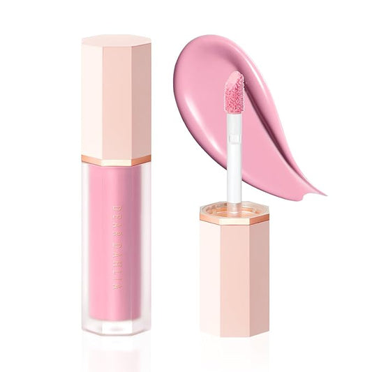 DEAR DAHLIA Petal Drop Blush (Purity) - Vegan Liquid Blush with Soft, Watercolor-like Finish. Sheer to Buildable Color for a Dewy, Natural Flush. Long-Wear Comfort. Korean Makeup for Cheeks. 0.14 oz