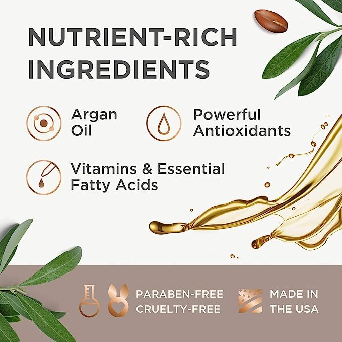 ARGAN MAGIC Hair Care Essentials Trio - Shine Boosting Shampoo | Moisturizing Conditioner | 10 in 1 Leave in Spray | Restores Shine & Elasticity | Hydrates | Detangles | Made in USA (32 oz / 8 oz)