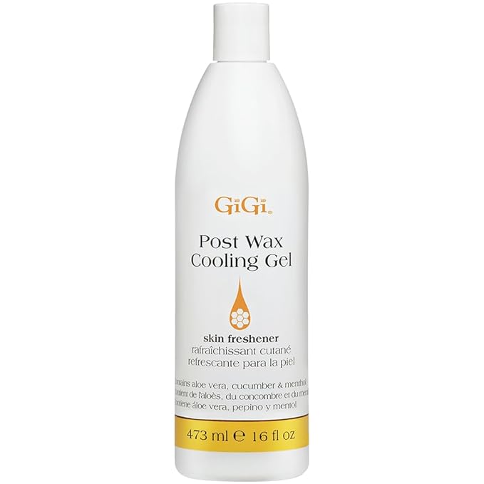 GiGi Post Waxing Cooling Gel - Soothing After Wax Treatment, Skin Freshener & Moisturizer for Smooth Skin, 16 fl. oz.