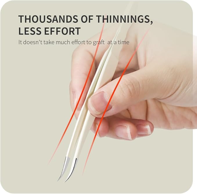 Lash Tweezers for Eyelash Extensions,Stainless Steel Lash Extension Tweezers for Easy Application and Removal-W01