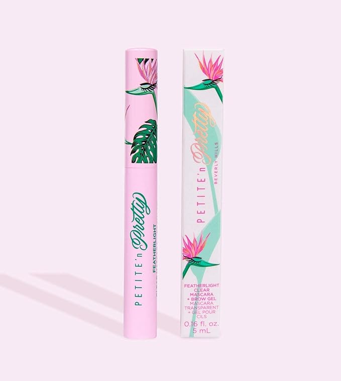 Petite 'n Pretty Featherlight Clear Mascara and Brow Gel - Makeup for Kids, Tweens and Teens - Dual Purpose Clear Finish for Brows and Lashes - Non-Toxic & Made in the USA