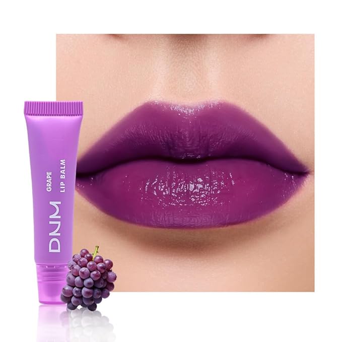 evpct Nourishing Moisturizing Tinted Lip Balm for A Sheer Tint of Color, Softens Smooths Hydrates Moisturizes Lightweight, Lip Care Gloss Plumper Stain for Women Dry & Chapped Lips, 08# GRAPE