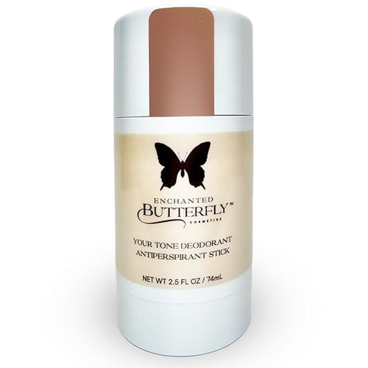 Enchanted Butterfly Tinted Antiperspirant Deodorant Stick- Medium Tone for Woman, Invisiable on Medium Skin Tones, For a Natural Look, Fresh Scent, For all Day Protection 2.5oz 1 count Original