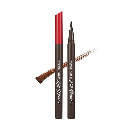 CLIO Superproof Pen Liquid Eye Liner, Precision Tip, Long Lasting, Smudge-Resistant, High-Intensity Color (002 BROWN (NEW))