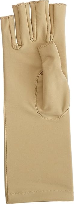 Rolyan Compression Glove, Fingerless Compression Glove for Arthritis for Men & Women, Arthritis Compression Gloves for Carpal Tunnel, Compression Glove for Swelling, Right Hand, Small, Open Finger