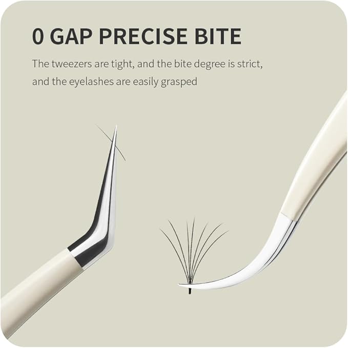 Lash Tweezers for Eyelash Extensions,Stainless Steel Lash Extension Tweezers for Easy Application and Removal-W01+07+08