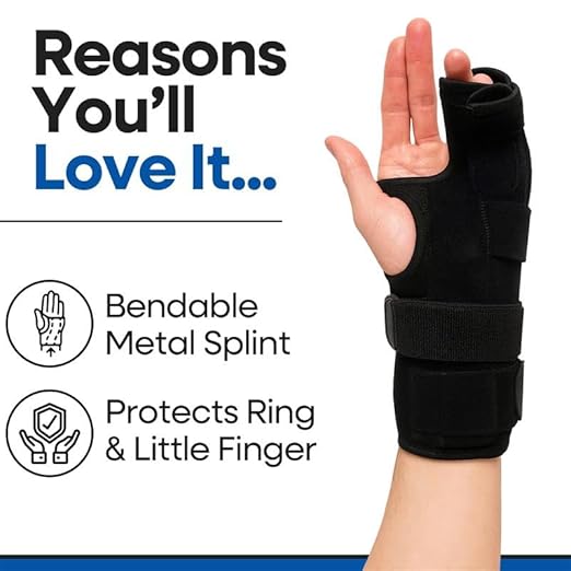 Pinky Finger Splint Boxer Fracture Brace | Ulnar Gutter Splint Hand Brace | Ring & Little Finger Splints | Broken Metacarpal Support Cast | Dupuytren's Contracture | Boxers Pinky Braces (SMALL RIGHT)