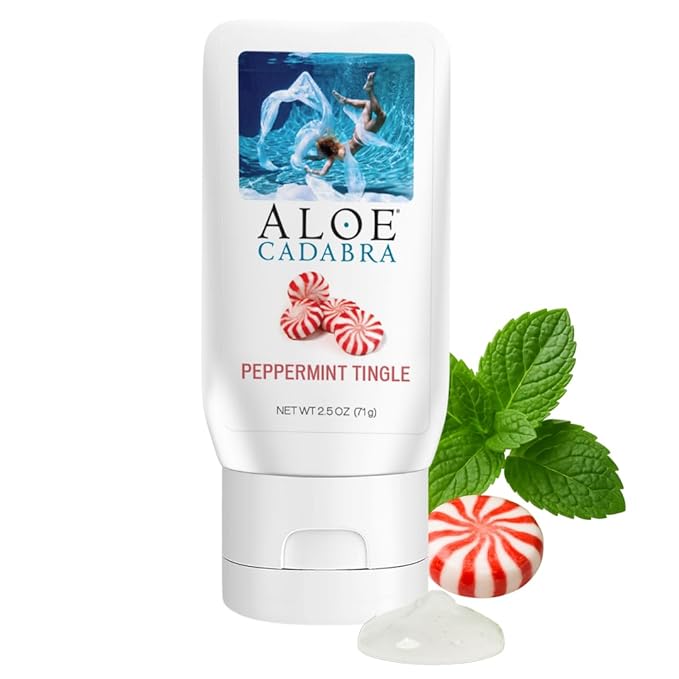 Aloe Cadabra Vaginal Moisturizer, Fresh Mint Scent , pH-Balanced, Water-Based & 95% Aloe Vera, Reduce Dryness, Discomfort, Versatile Uses (2.5 Fl Oz, 1 Pack)