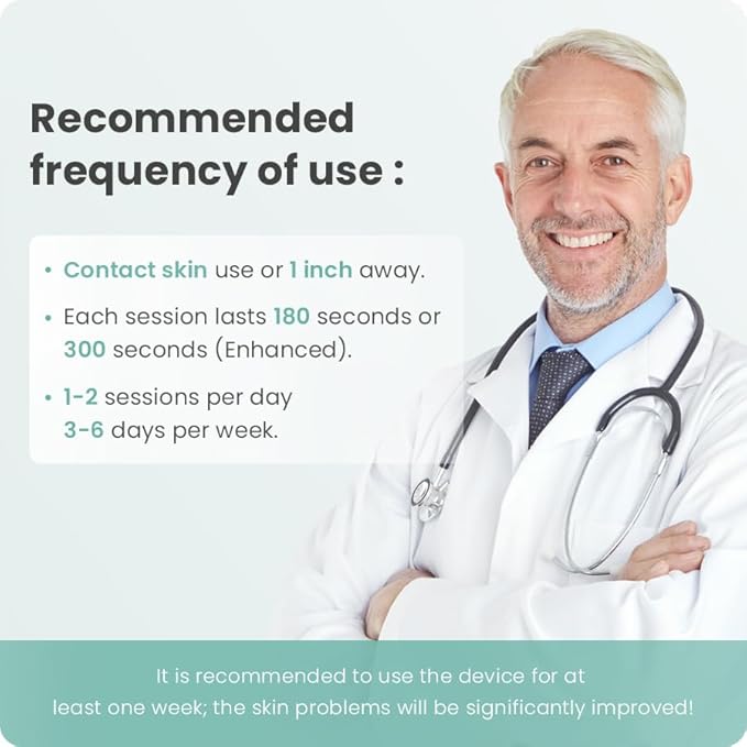 Red Light Therapy for Face, Cold Sore Device Red Light Therapy Wand, FSA-HSA Rechargeable Elite Grade Infrared Light Therapy, Red Light Therapy Cold Sore Device, Ideal for Lips, Skin, Face.