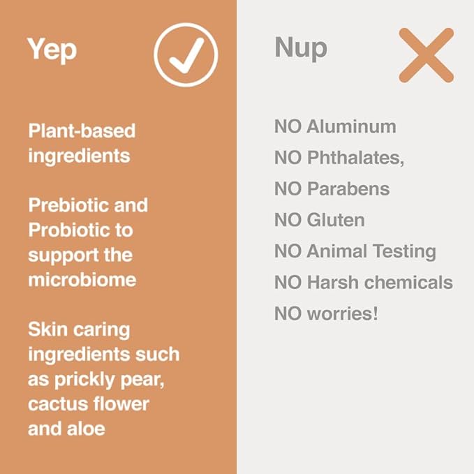 Hume Supernatural Aluminum Free Deodorant for Women & Men - Safe for Sensitive Skin - Probiotic, Plant-Based, Baking Soda Free, Aloe, & Cactus Flower, Anti Sweat, Stain & Odor - Amber Woods, 3-Pack