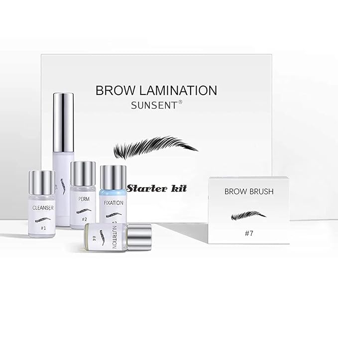 Eyebrow Lamination Kit – DIY Brow Lift Kit& Styling Kit for Fuller, Natural-Looking Brows, At-Home Salon Results, Easy to Use and Lasting